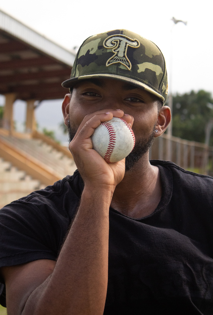 Retrato de Harold Cortijo, lanzador de béisbol profesional desde Loíza
